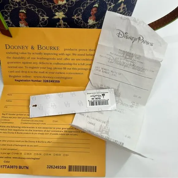 Dooney & Bourke Tiana Disney Dream Big Princess Tote Crossbody Bag Purse - Picture 11 of 13